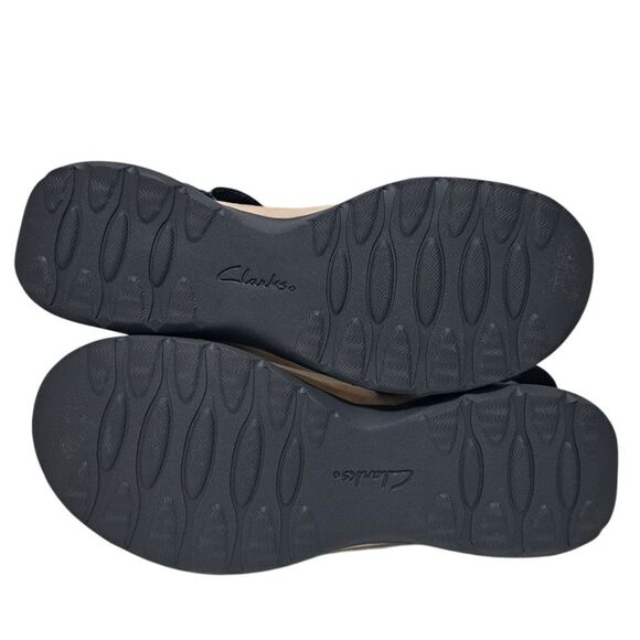Clarks Amanda Step Riptape Summer Comfy Sandals Navy Suede Size 11 - Picture 10 of 13